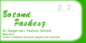 botond paskesz business card